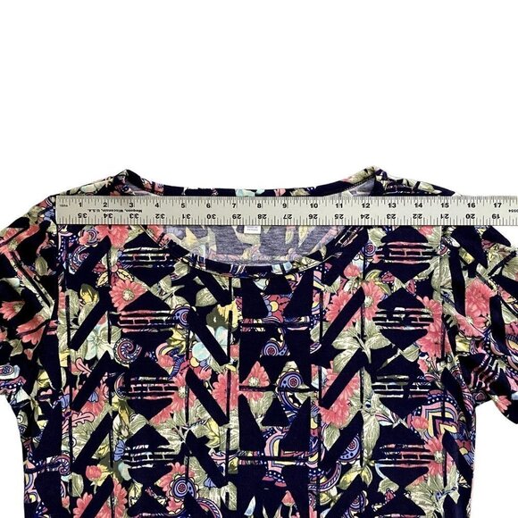 NWT | Lula Roe | Black Printed T-Shirt Dress | Size: Large - Picture 6 of 8